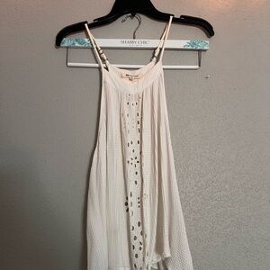 Rip curl White Sleeveless Tank with Cutout Details